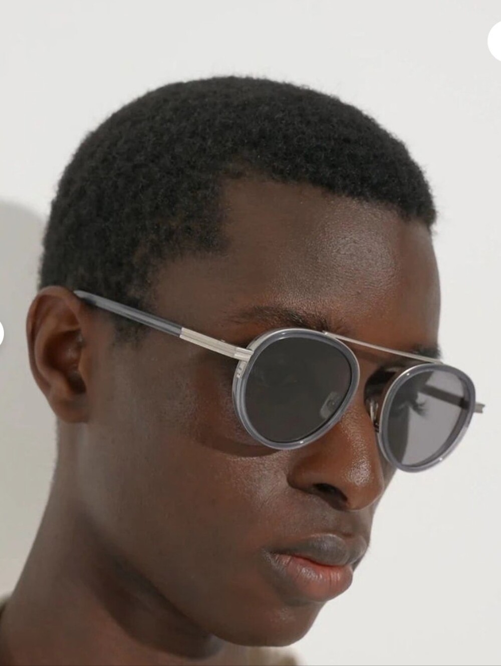 Zegna Grey Orizzonte II Acetate and Metal Sunglasses